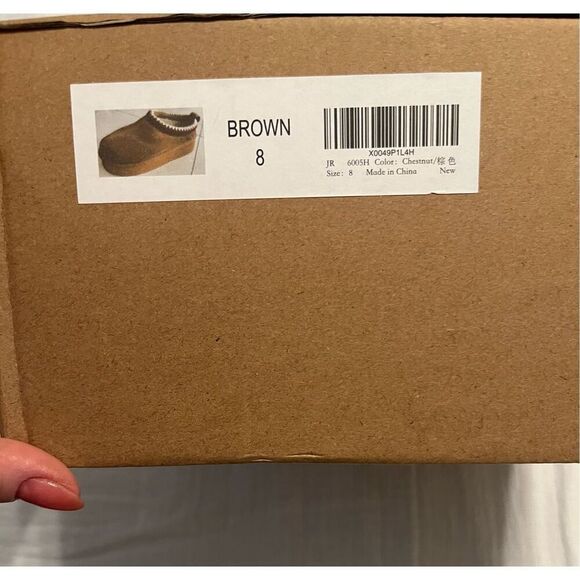 FITORY Womens Platform Slippers, Suede Ankle Boots with Fleece-lined for Indoor - Picture 8 of 9